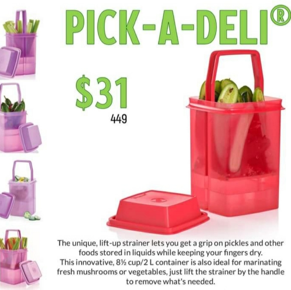 Tupperware Pick-A-Deli. Red - Picture 2 of 7